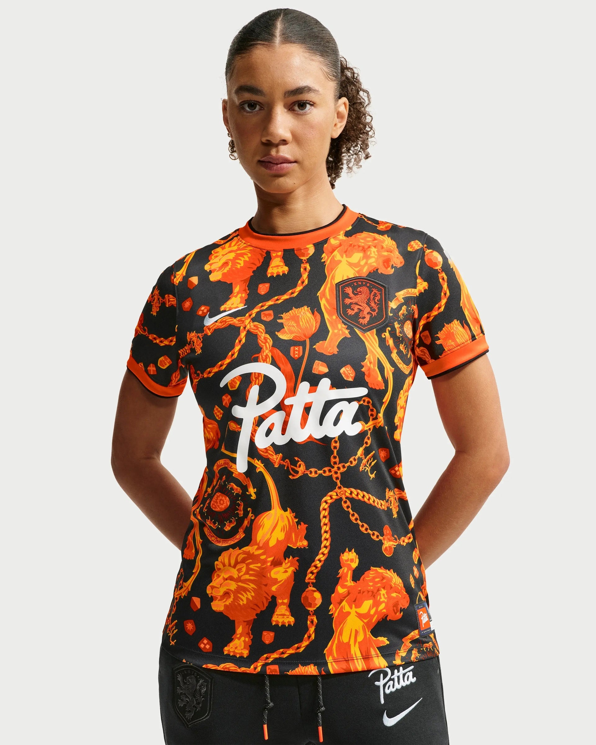 Patta x Nike KNVB Pre-Match Jersey WMNS (Black/Orange) Nike