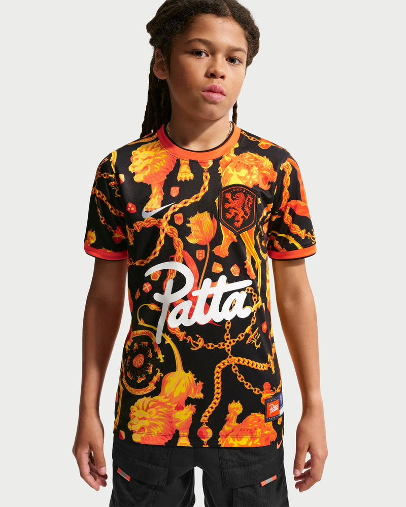 Patta x Nike KNVB Pre-Match Jersey Kids (Black/Orange) Nike