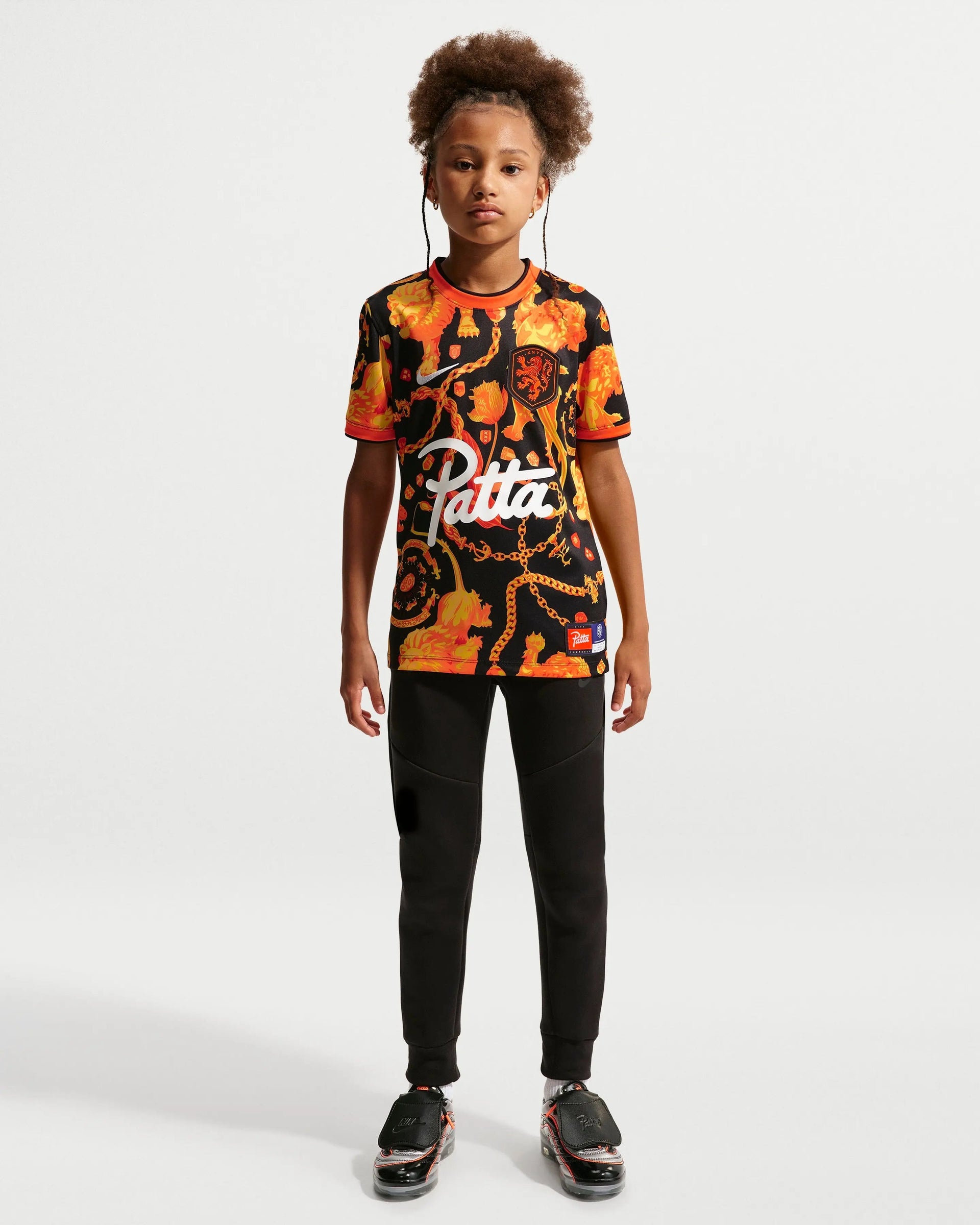 Patta x Nike KNVB Pre-Match Jersey Kids (Black/Orange) Nike